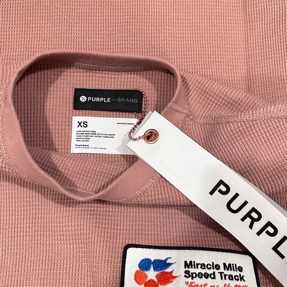 NWT PURPLE BRAND P202 Graphic Long Sleeve in Clay - Picture 5 of 5